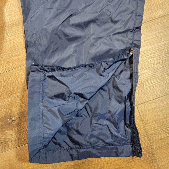 Vintage Nike Men’s Large Navy Blue Nylon Swishy Sweatpants Cotton Lined Track - Picture 14 of 15